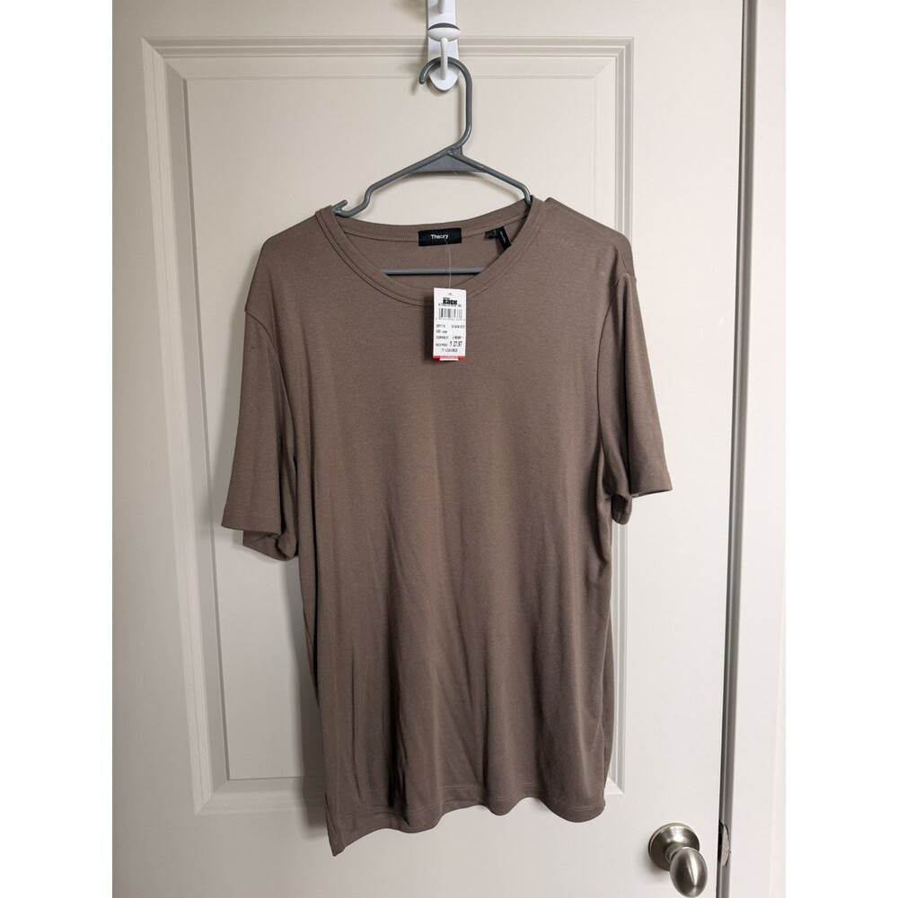 Theory Mens Textured Knit T-Shirt Size L  Modal